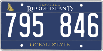 RI license plate 795846