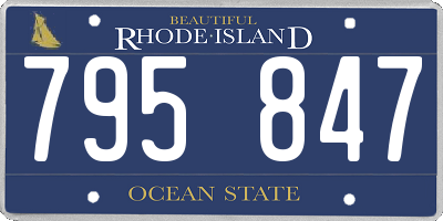RI license plate 795847