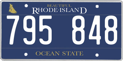 RI license plate 795848