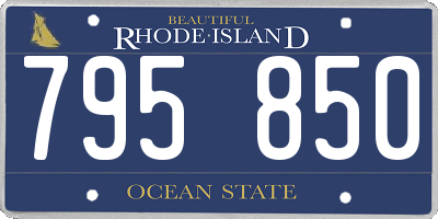 RI license plate 795850