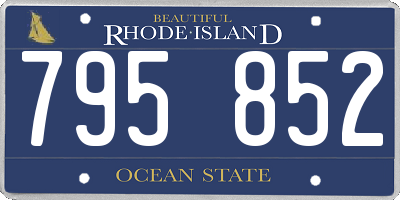 RI license plate 795852
