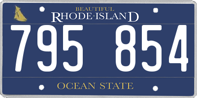 RI license plate 795854