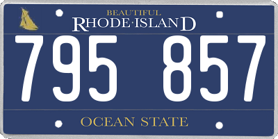 RI license plate 795857