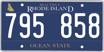 RI license plate 795858