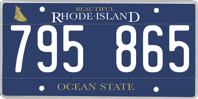 RI license plate 795865