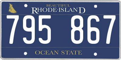 RI license plate 795867