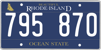 RI license plate 795870