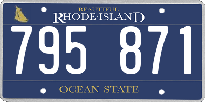 RI license plate 795871
