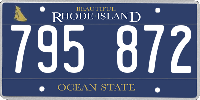 RI license plate 795872