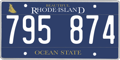 RI license plate 795874