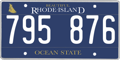 RI license plate 795876