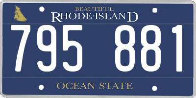 RI license plate 795881
