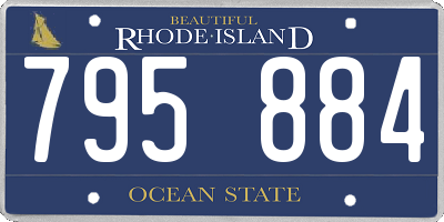 RI license plate 795884