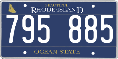 RI license plate 795885