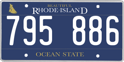 RI license plate 795886