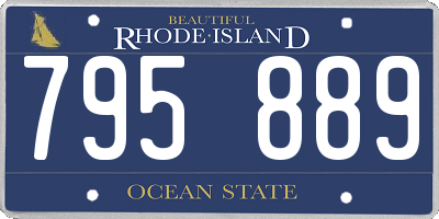 RI license plate 795889
