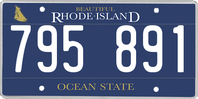 RI license plate 795891