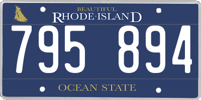 RI license plate 795894