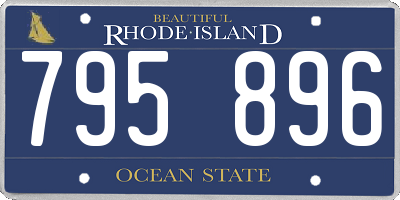 RI license plate 795896