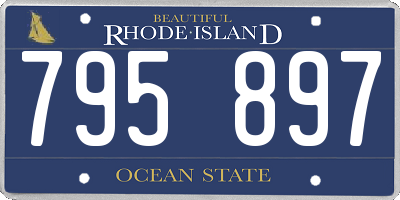 RI license plate 795897