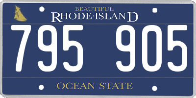 RI license plate 795905