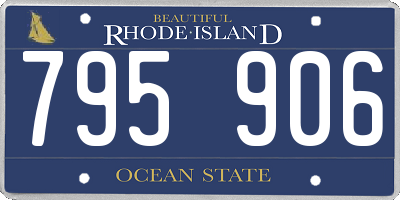 RI license plate 795906