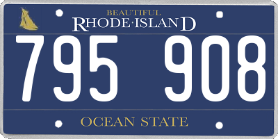 RI license plate 795908