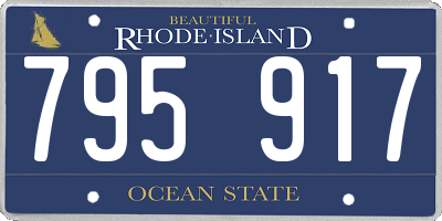 RI license plate 795917