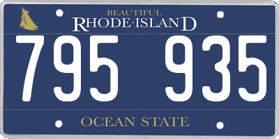 RI license plate 795935