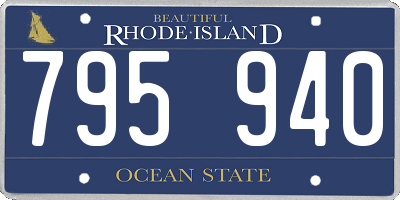 RI license plate 795940
