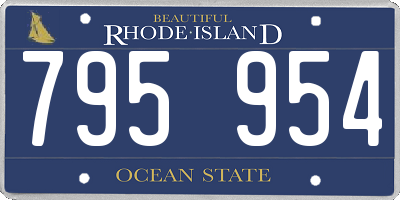 RI license plate 795954