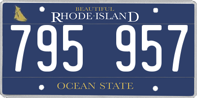 RI license plate 795957