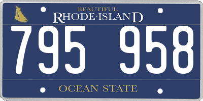 RI license plate 795958