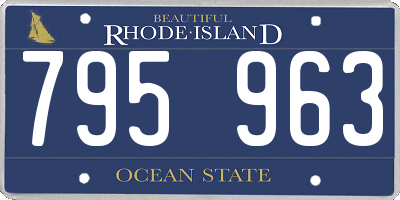 RI license plate 795963