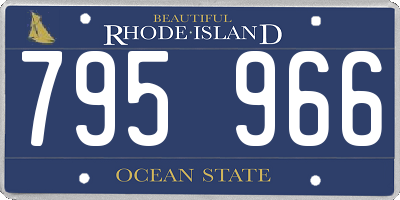 RI license plate 795966