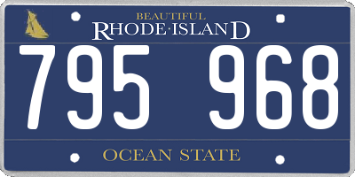 RI license plate 795968