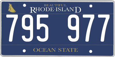 RI license plate 795977
