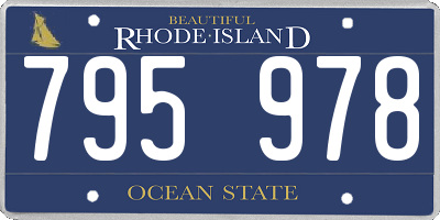 RI license plate 795978