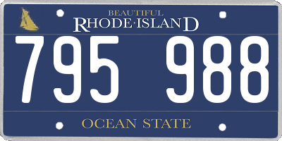 RI license plate 795988