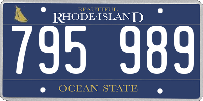 RI license plate 795989