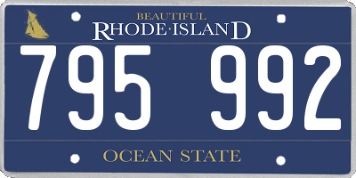 RI license plate 795992