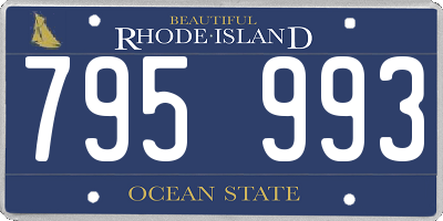 RI license plate 795993
