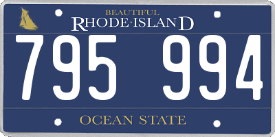 RI license plate 795994