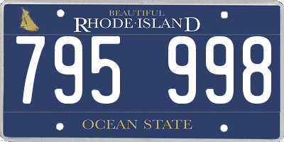 RI license plate 795998