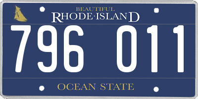 RI license plate 796011