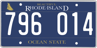 RI license plate 796014