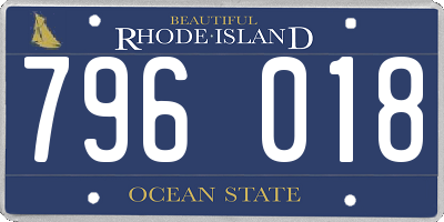 RI license plate 796018