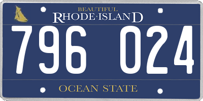 RI license plate 796024