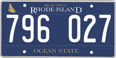 RI license plate 796027