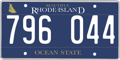 RI license plate 796044